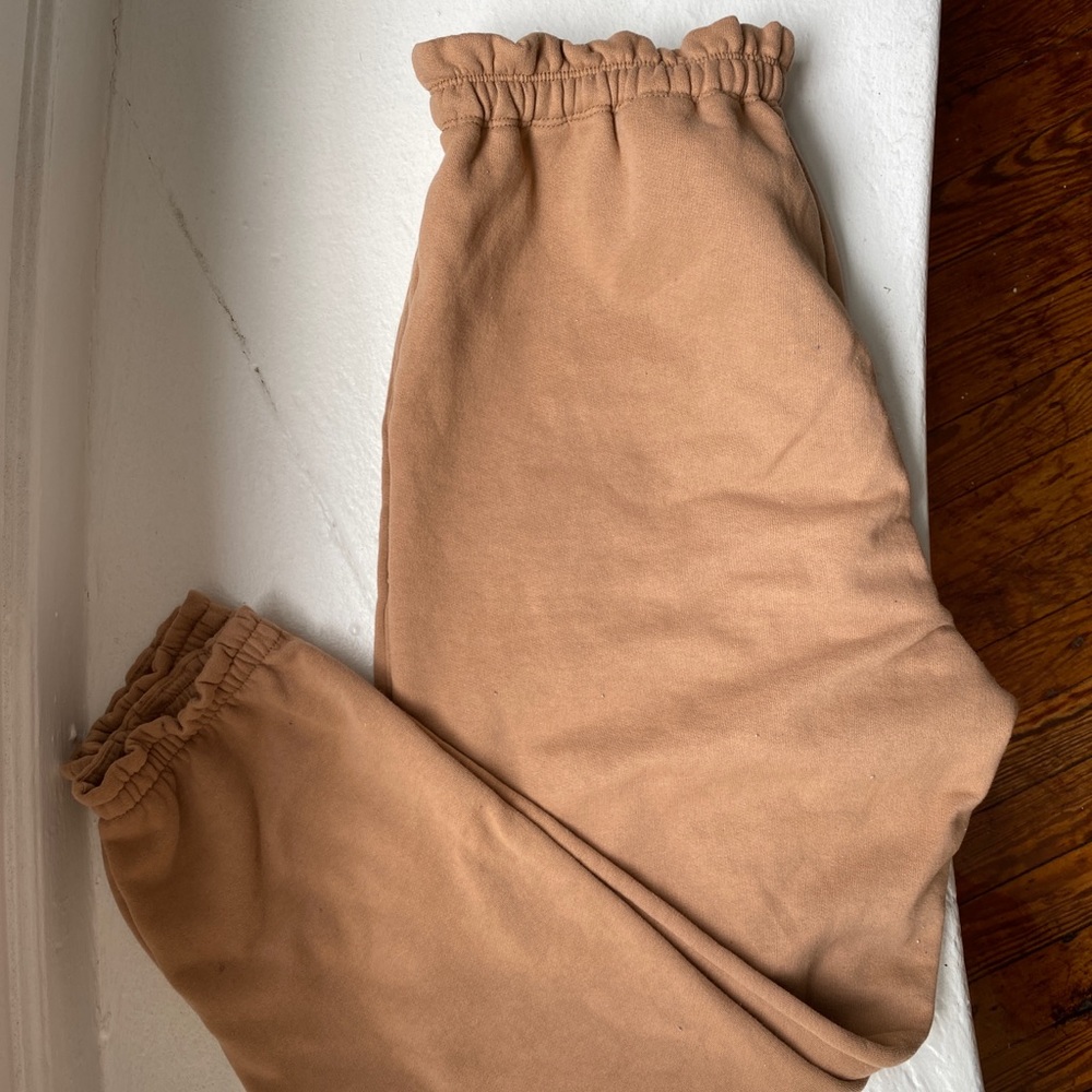 A&F tan joggers